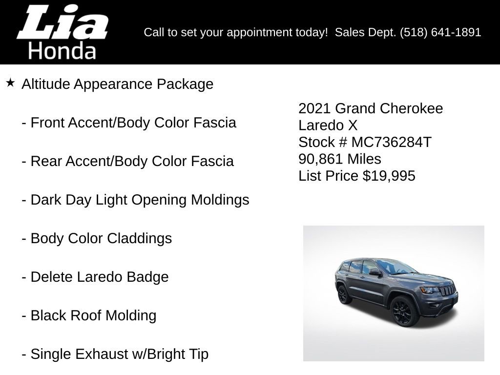 Used 2021 Jeep Grand Cherokee Laredo X AWD/4WD image 8