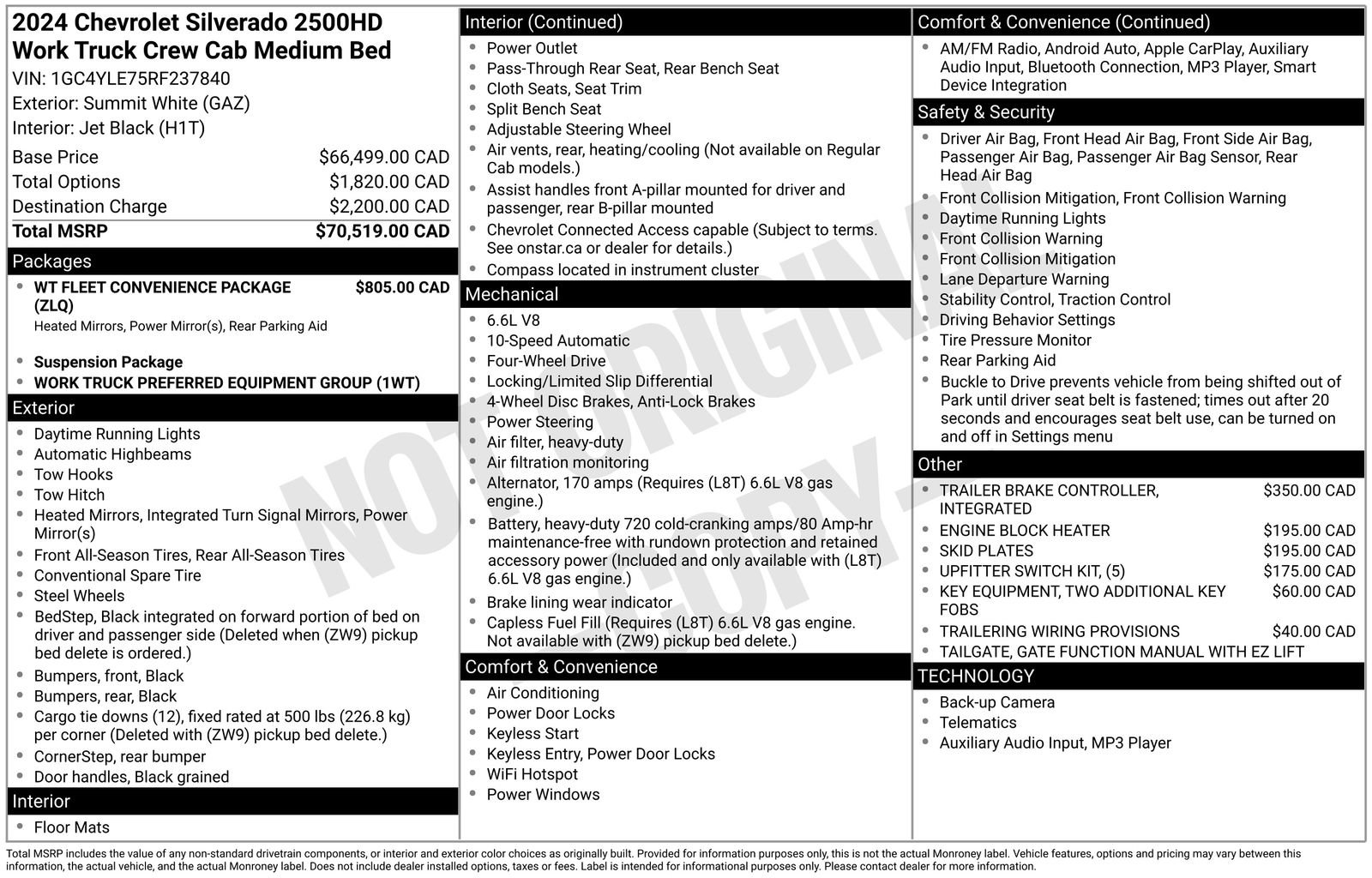 Used 2024 Chevrolet Silverado 2500 W/T w/ WT Fleet Convenience Package AWD/4WD image 6