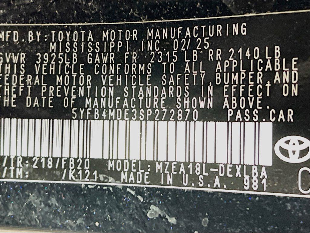 Certified 2025 Toyota Corolla LE FWD image 28