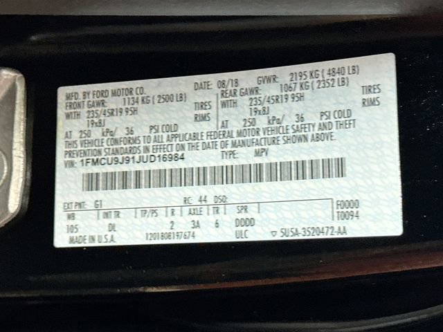 Used 2018 Ford Escape Titanium w/ Ford Safe & Smart Package image 33