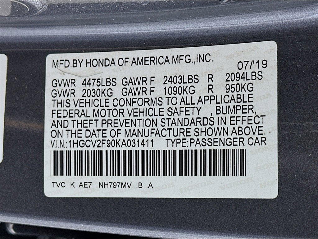 Used 2019 Honda Accord Touring image 32