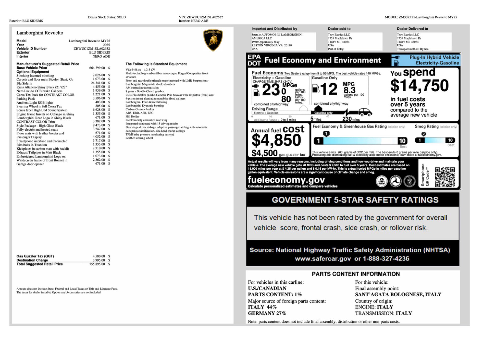 Used 2025 Lamborghini Revuelto image 59