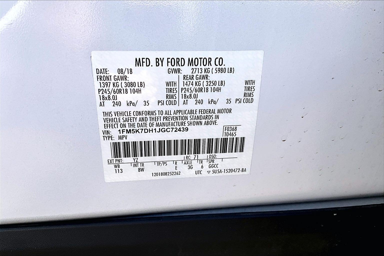 Used 2018 Ford Explorer XLT w/ Equipment Group 201A FWD image 34
