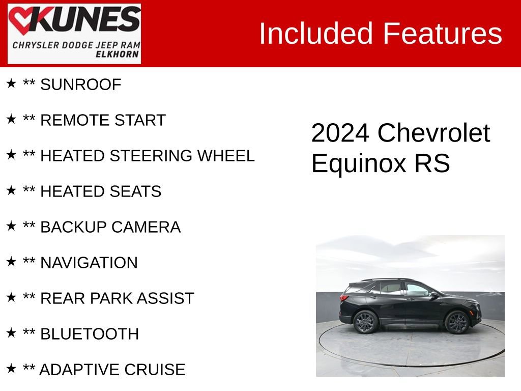 Used 2024 Chevrolet Equinox RS AWD/4WD image 2