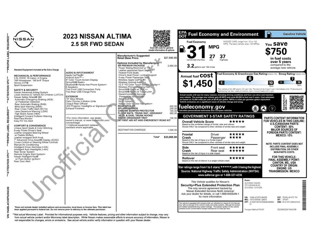 Used 2023 Nissan Altima 2.5 SR w/ SR Premium Package FWD image 14