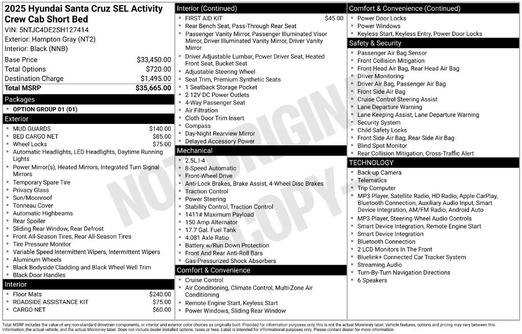 Used 2025 Hyundai Santa Cruz SEL FWD image 3