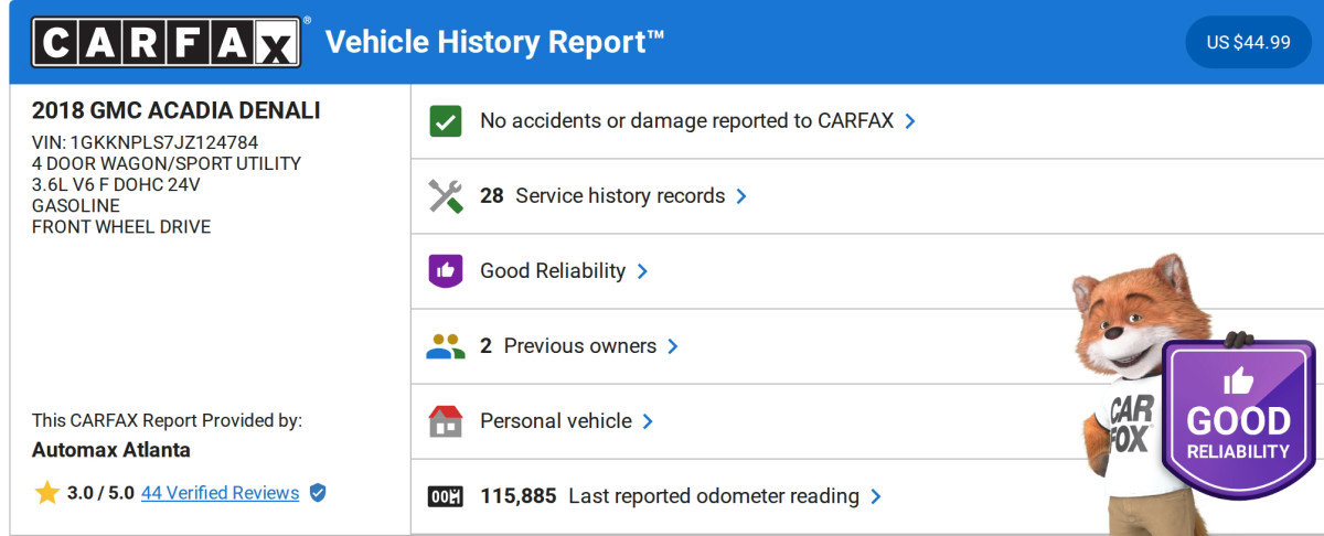 Used 2018 GMC Acadia Denali w/ Technology Package image 2