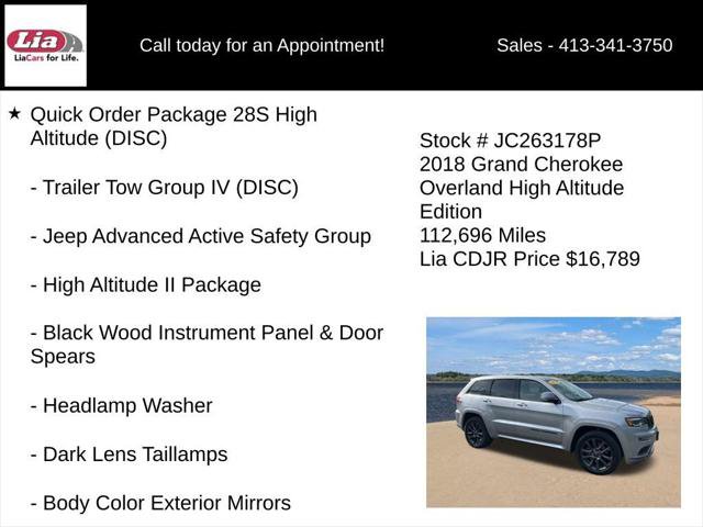 Certified 2018 Jeep Grand Cherokee High Altitude AWD/4WD image 6