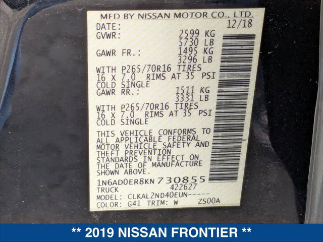 Used 2019 Nissan Frontier SV image 25