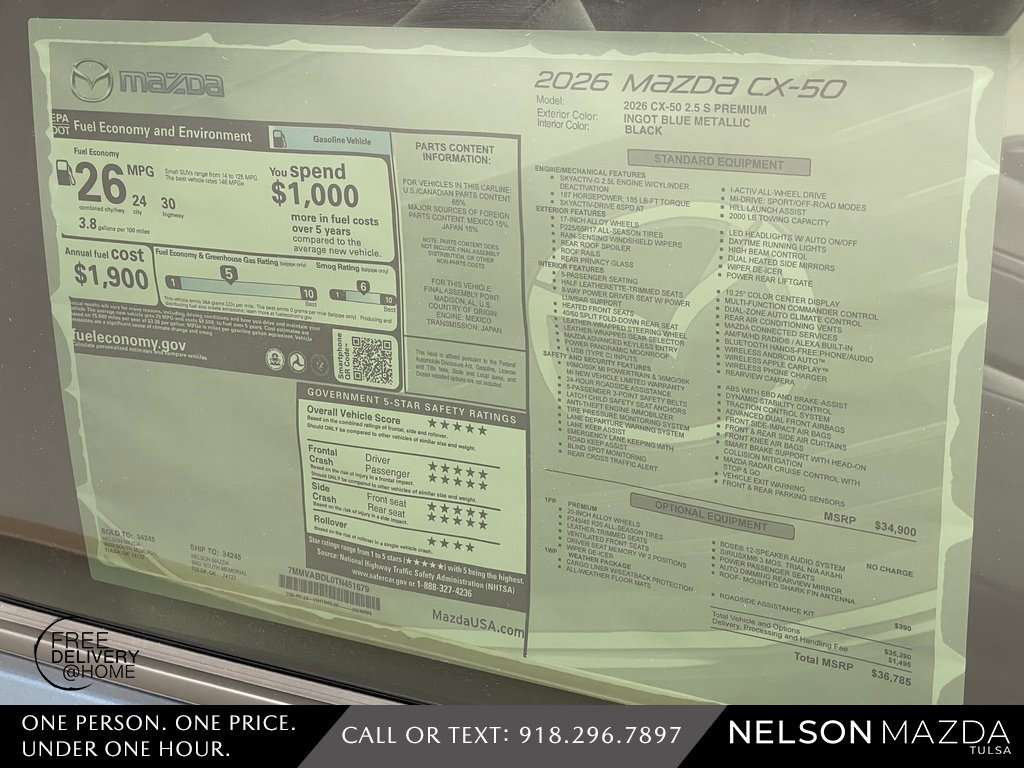 New 2026 MAZDA CX-50 AWD 2.5 S w/ Weather Package image 16