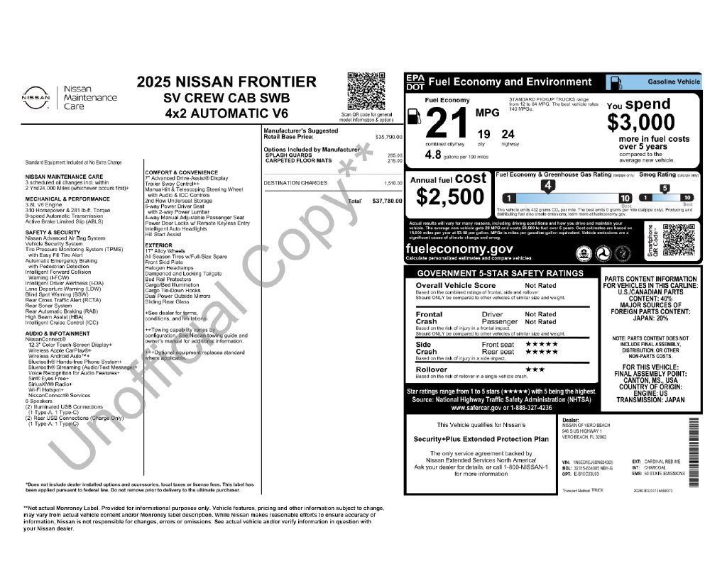 Certified 2025 Nissan Frontier SV RWD image 32