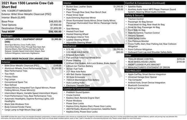 Used 2021 RAM 1500 Laramie image 27