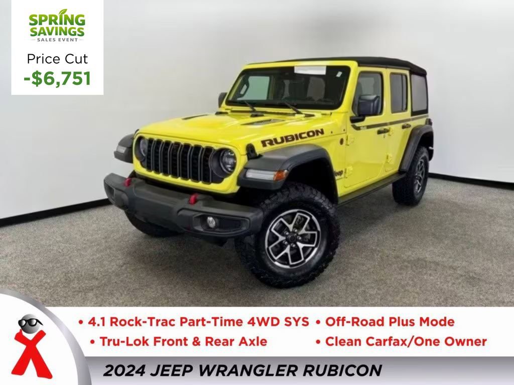 Used 2024 Jeep Wrangler Unlimited Rubicon w/ Technology Group image 1