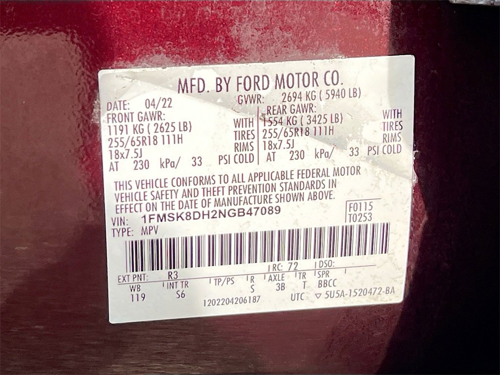 Used 2022 Ford Explorer XLT w/ Equipment Group 202A image 33