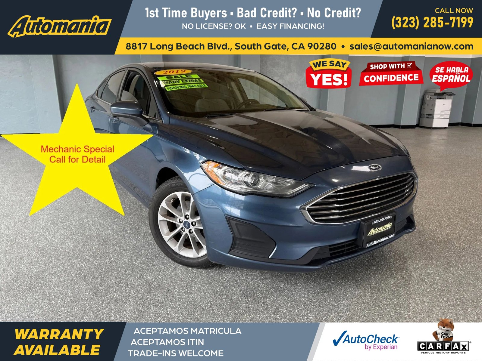 Used 2019 Ford Fusion SE image 1