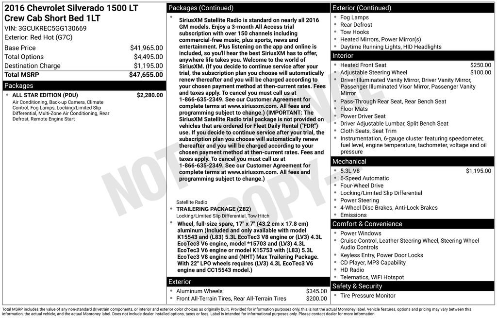 Used 2016 Chevrolet Silverado 1500 LT w/ All Star Edition image 2