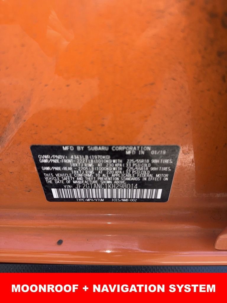 Used 2019 Subaru Crosstrek 2.0i Limited w/ Moonroof Package w/Navigation AWD/4WD image 3