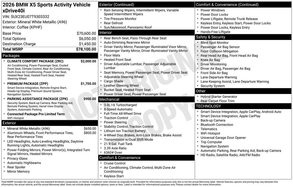 Used 2026 BMW X5 xDrive40i w/ Climate Comfort Package AWD/4WD image 2