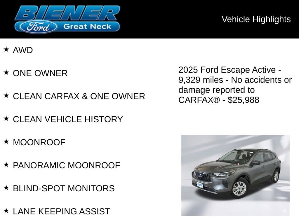 Used 2025 Ford Escape Active w/ Active Premium Tech Pack image 9