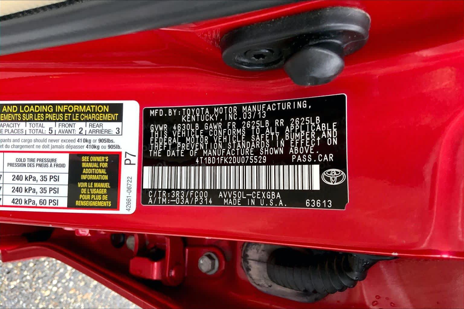 Used 2013 Toyota Camry XLE w/ Convenience Pkg FWD image 34