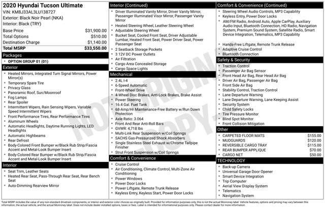 Used 2020 Hyundai Tucson Ultimate FWD image 2