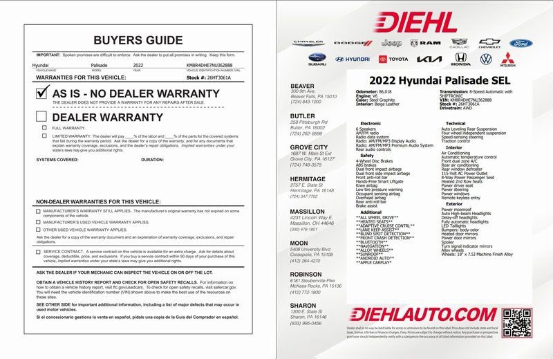 Used 2022 Hyundai Palisade SEL w/ Premium Package image 44