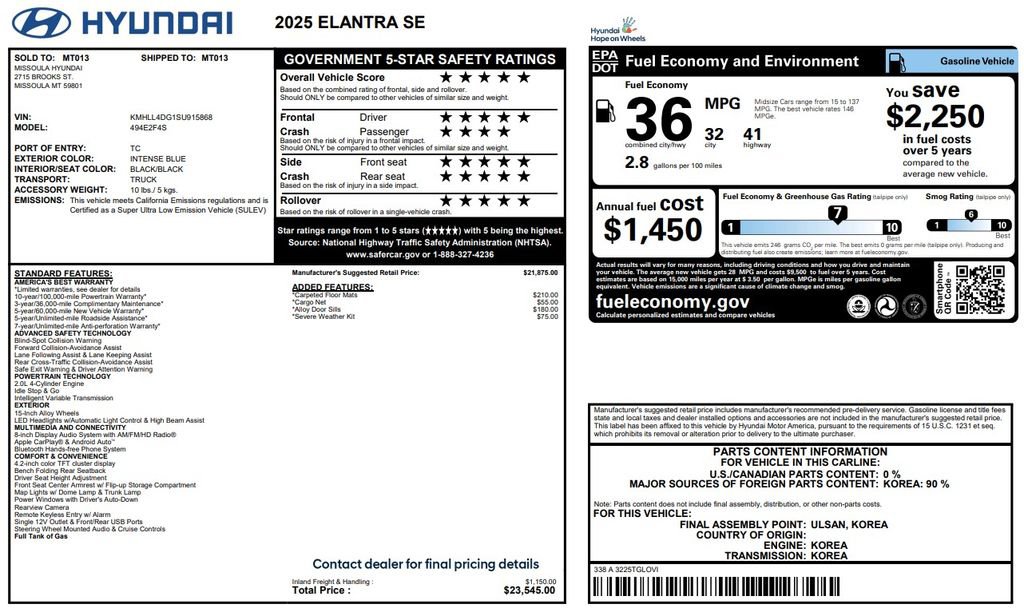 Used 2025 Hyundai Elantra SE image 26