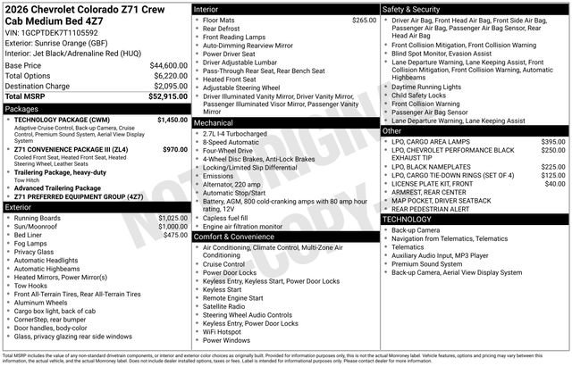 Used 2026 Chevrolet Colorado Z71 w/ Technology Package image 37