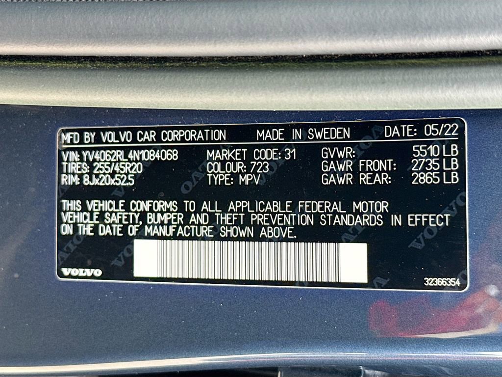 Used 2022 Volvo XC60 B6 Inscription w/ Advanced Package image 36