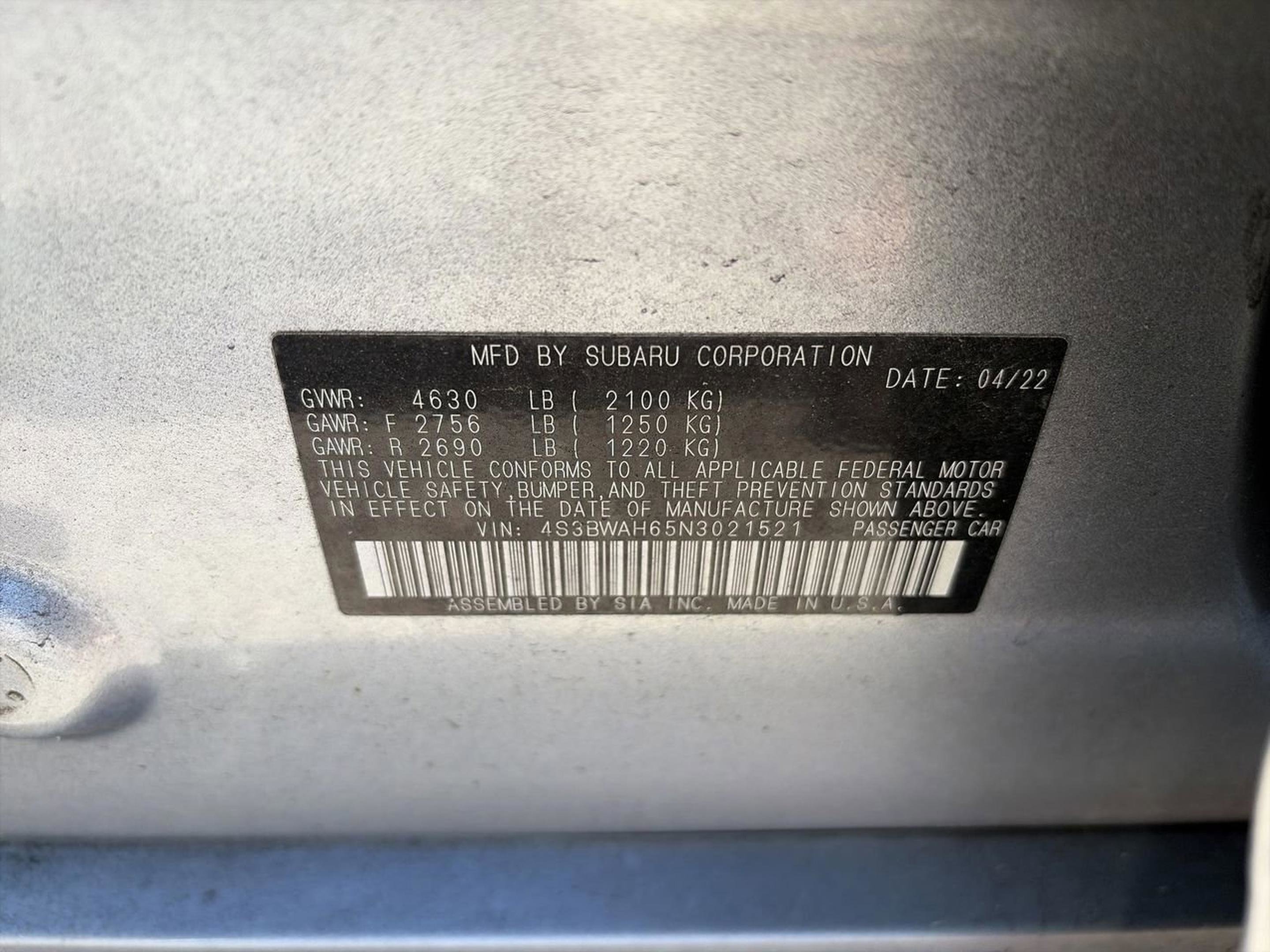 Used 2022 Subaru Legacy Sport image 21