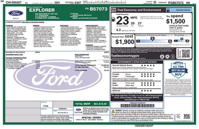 Used 2023 Ford Explorer ST-Line w/ Class IV Trailer Tow Package AWD/4WD image 33