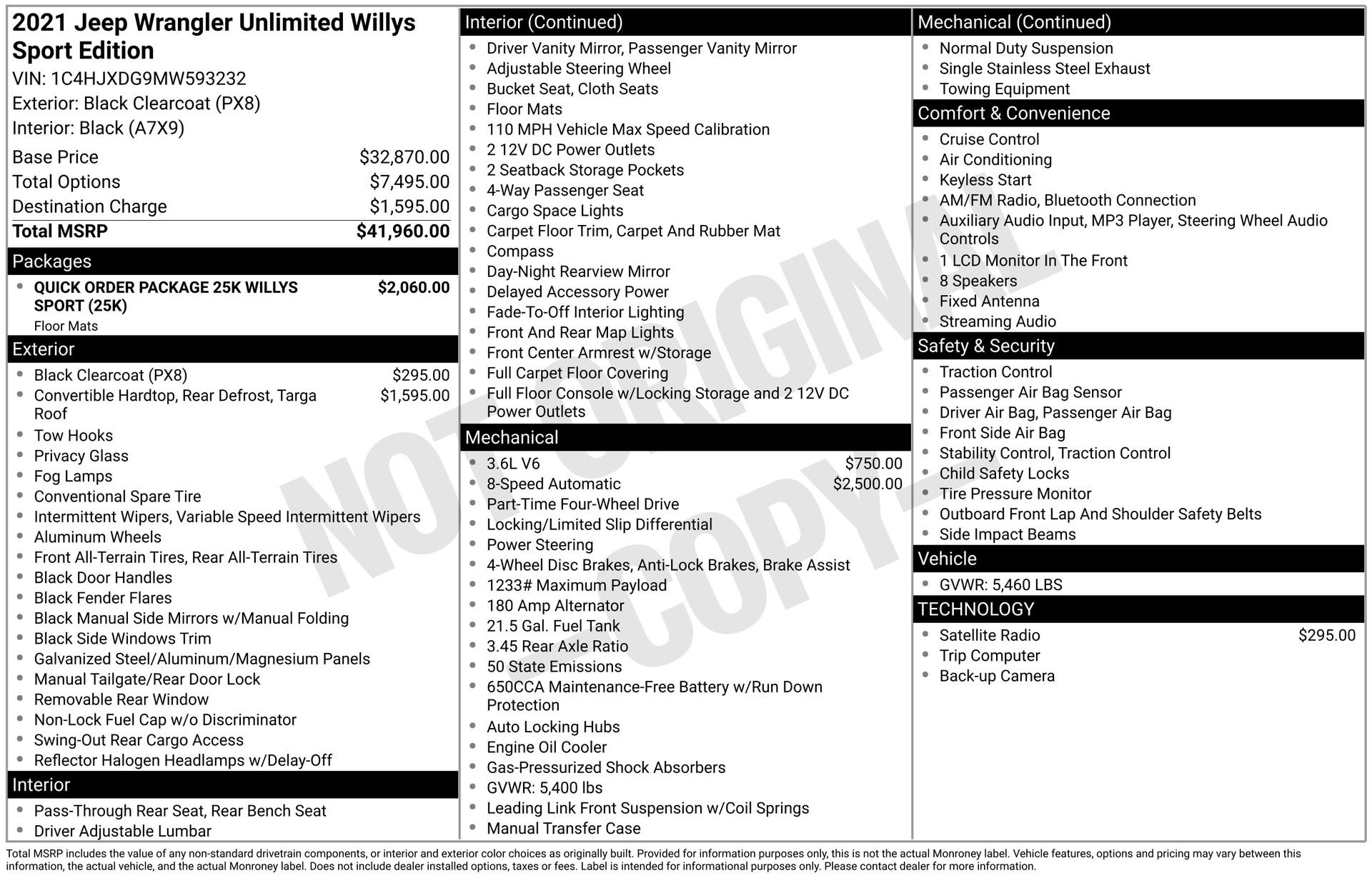 Used 2021 Jeep Wrangler Unlimited Willys image 4