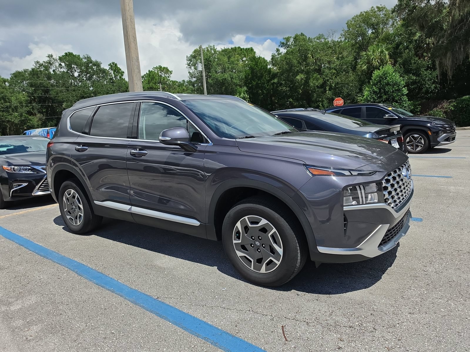 Used 2022 Hyundai Santa Fe Blue AWD/4WD image 2