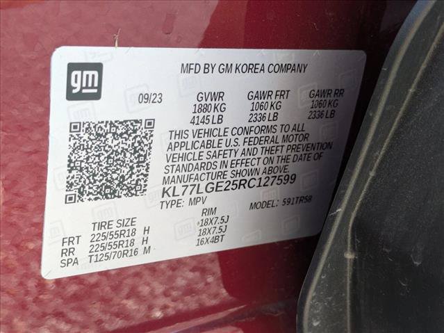 Used 2024 Chevrolet Trax RS w/ Sunroof Package FWD image 16
