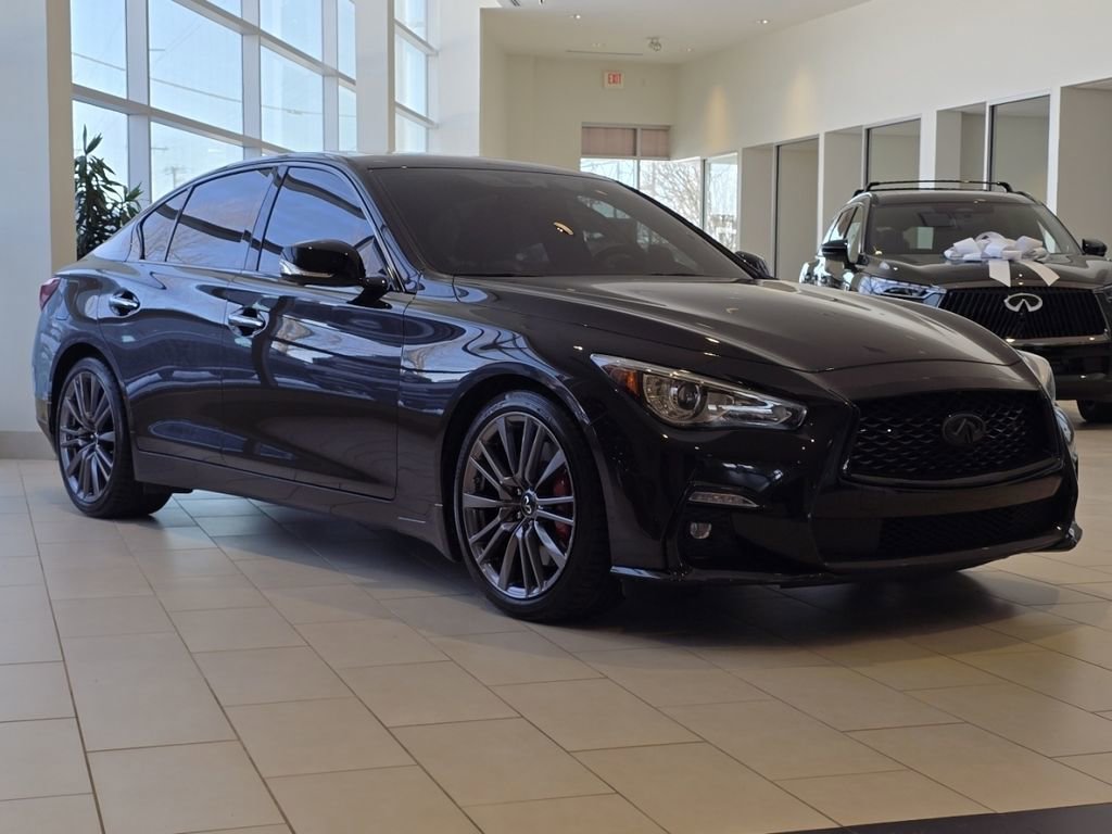 Used 2023 INFINITI Q50 Red Sport 400 w/ Black Opal Edition image 2