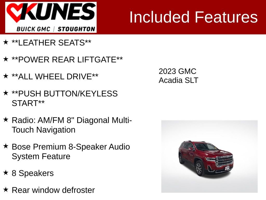 Used 2023 GMC Acadia SLT image 3