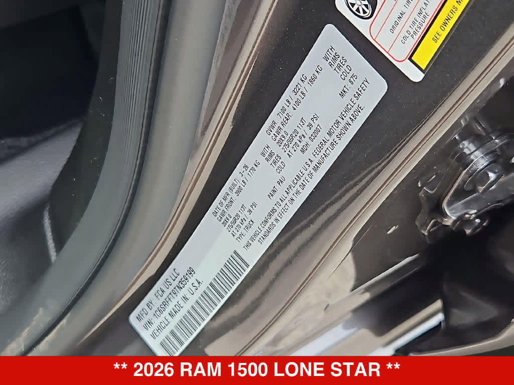 New 2026 RAM 1500 Lone Star AWD/4WD image 39