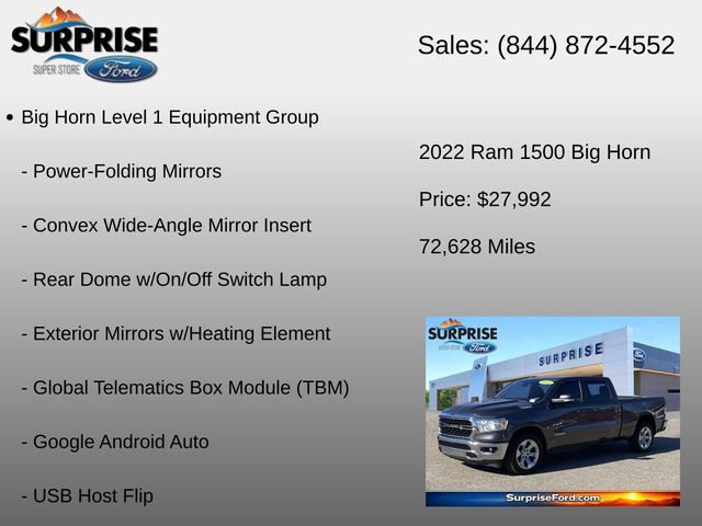 Used 2022 RAM 1500 Big Horn RWD image 18