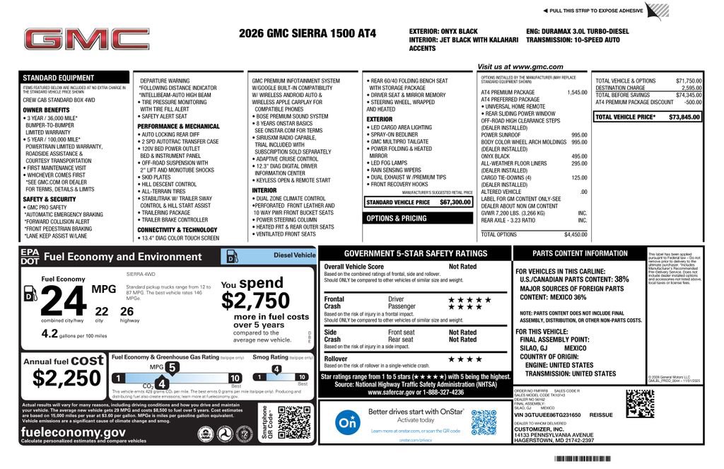 New 2026 GMC Sierra 1500 AT4 w/ AT4 Premium Package image 5