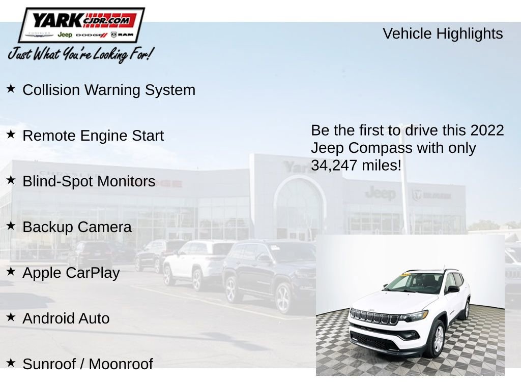 Certified 2022 Jeep Compass Latitude w/ Sun and Sound Group image 13