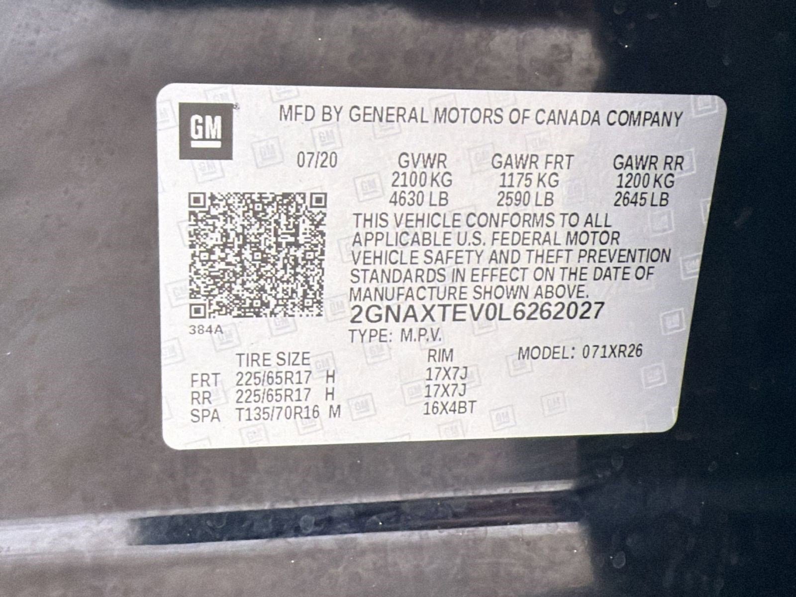 Used 2020 Chevrolet Equinox LT AWD/4WD image 18