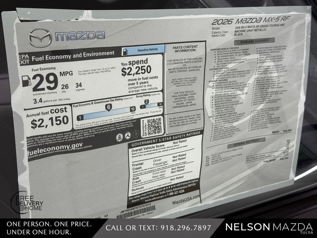 New 2026 MAZDA MX-5 Miata RF Grand Touring image 19