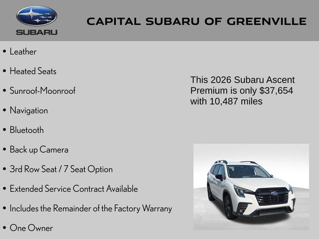Certified 2026 Subaru Ascent Premium AWD/4WD image 4