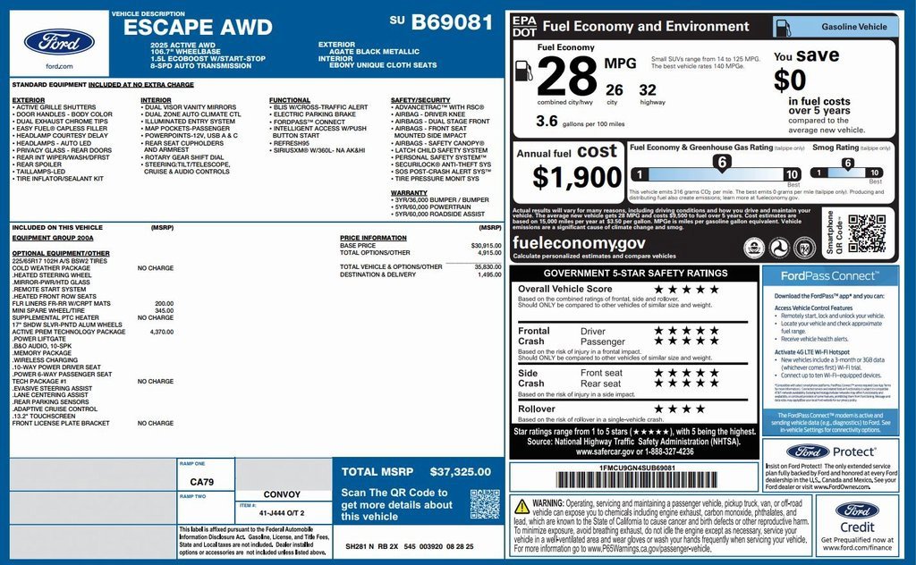 New 2025 Ford Escape Active w/ Active Premium Tech Pack image 2