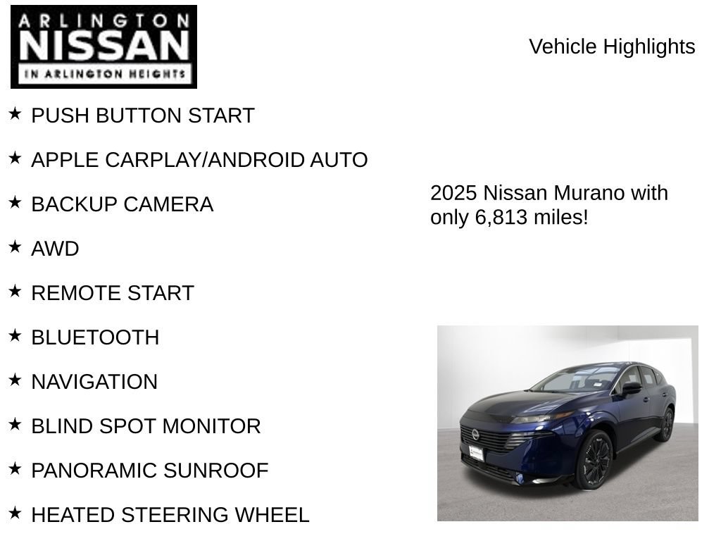 Used 2025 Nissan Murano Platinum w/ Cargo Package AWD/4WD image 8