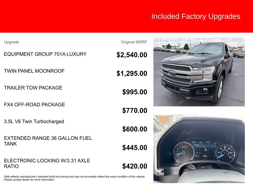 Used 2018 Ford F150 Platinum w/ Equipment Group 701A Luxury AWD/4WD image 4