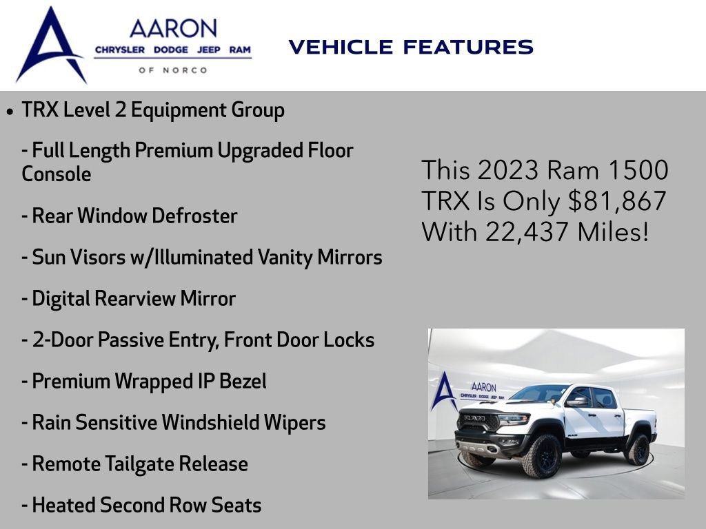 Used 2023 RAM 1500 TRX w/ TRX Level 2 Equipment Group AWD/4WD image 9