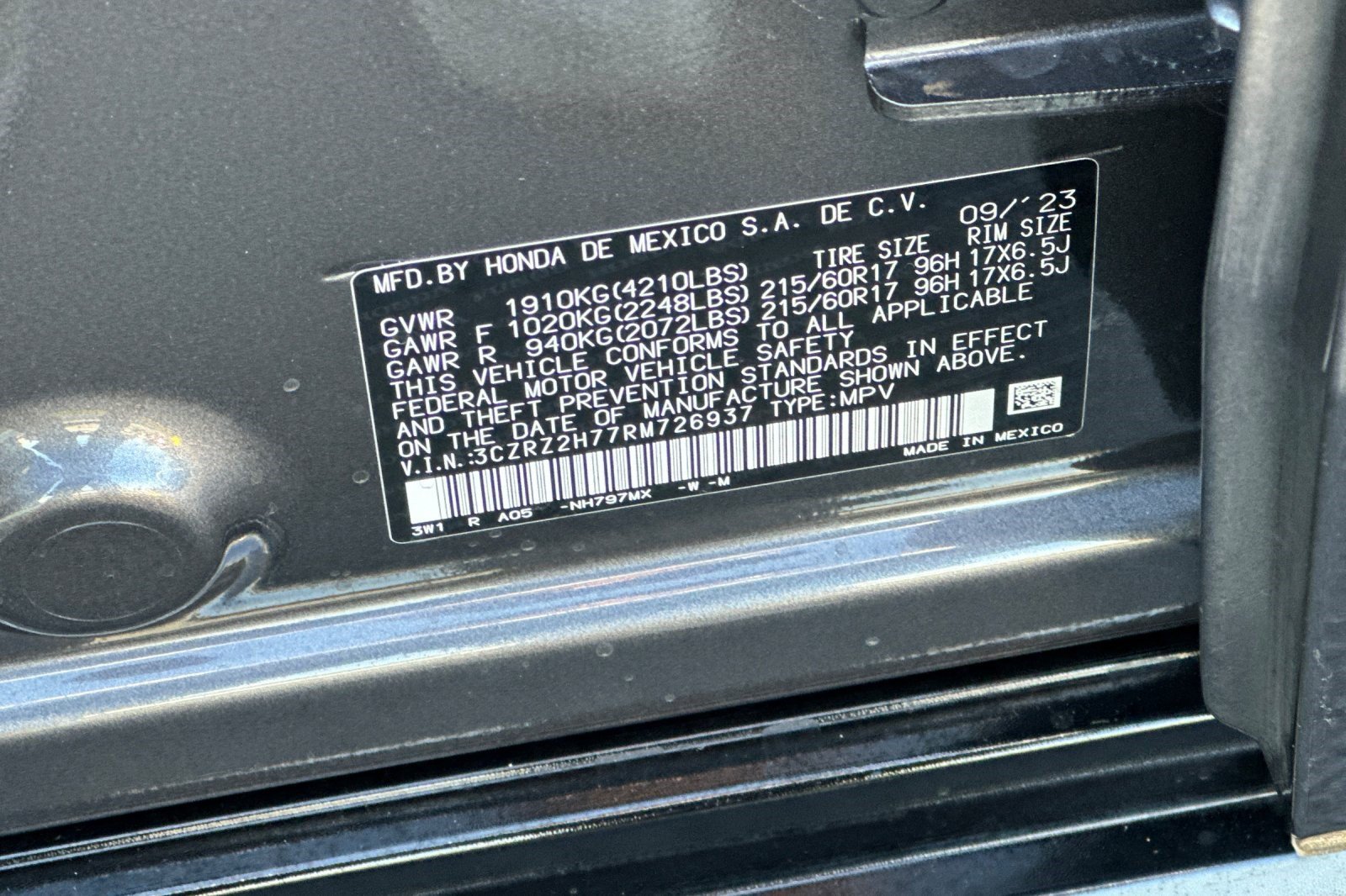 Certified 2024 Honda HR-V EX-L image 27