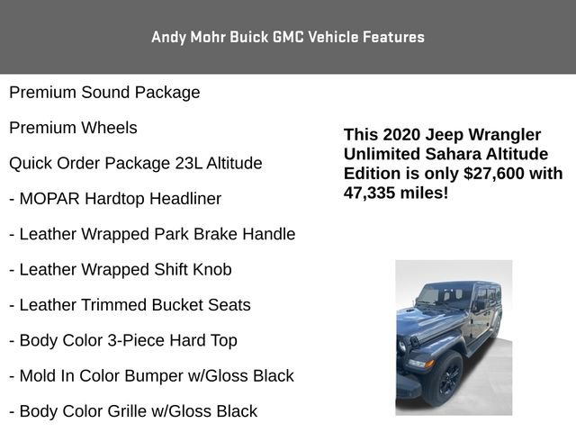 Used 2020 Jeep Wrangler Unlimited Sahara AWD/4WD image 8