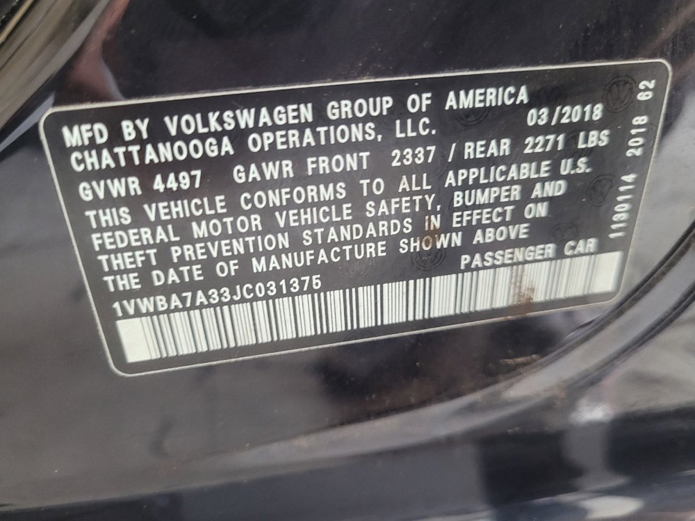 Used 2018 Volkswagen Passat 2.0T SE FWD image 33